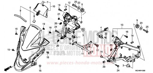 UPPER COWL VFR1200XDH de 2017